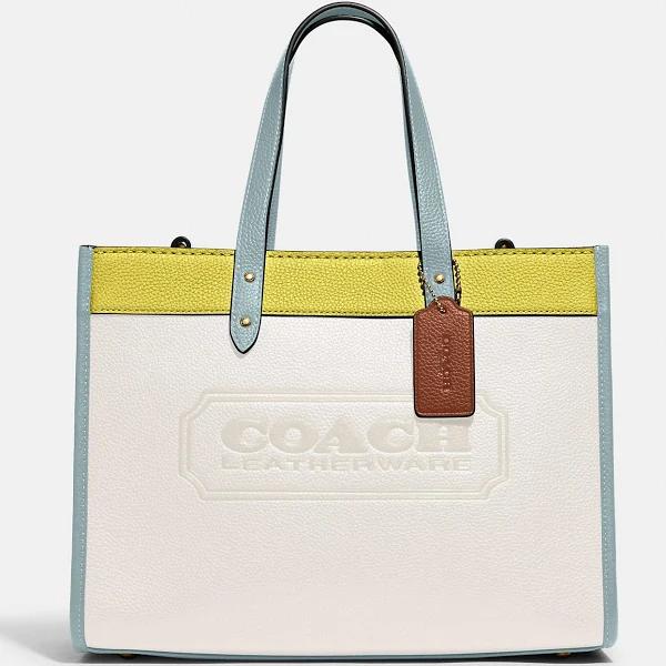 Coach | Field Tote 30 in Colorblock with Coach Badge | White