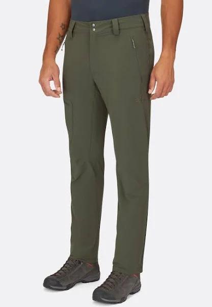 Rab Incline Mens Softshell Pants - Army/Light Khaki - 32