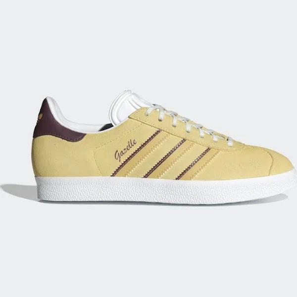 adidas-Gazelle Shoes-Women-Almost Yellow / Oat / Maroon-10