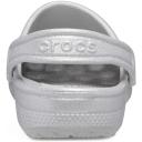 Crocs Kids' Classic Glitter Clog; Silver Glitter, J1