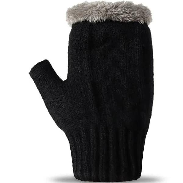 TARRAMARRA Fingerless Ultra Plush Knit Gloves