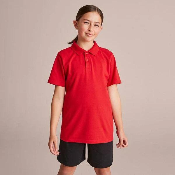 Short Sleeve School Polos | Red | Size 16 by Target Youth