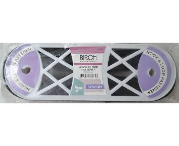 Birch Hook and Loop Fastener Tape Sew in, 25mm x 12.5 Metres, Black - AfterPay & zipPay Available