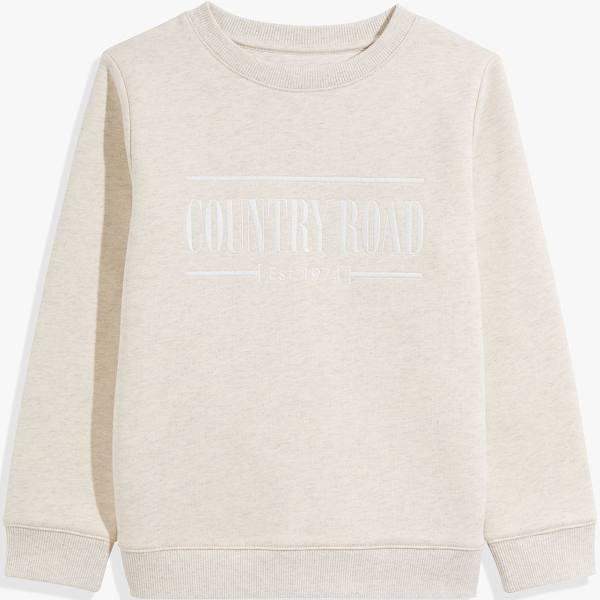 Country Road Girls Verified Australian Heritage Sweat Wht Oat Marle in Size 2 | 100% Cotton