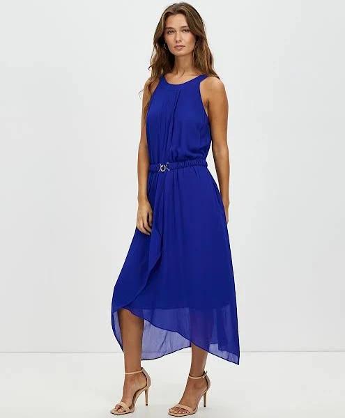 David Lawrence Dolly Halter Neck Dress in Blue 12