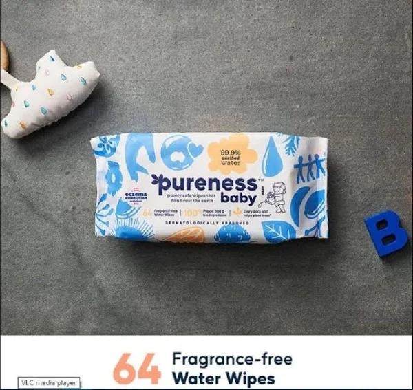 Pureness Baby Biodegradable Plastic Free Sensitive,newborn Skin Wipes,