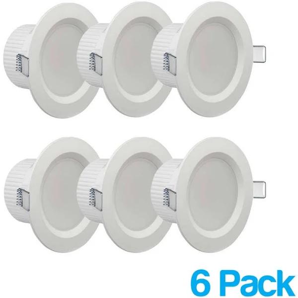 Clipsal 7W Tri-Colour Dimmable Led Downlight Kit (90mm) 6 Pack | TPDL1C3B6