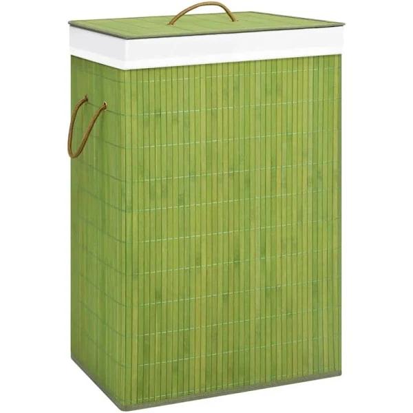 Bamboo Laundry Basket Green