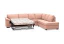 Rumpus Fabric Corner Suite Right-Hand Facing Chaise with Sofa Bed Pink - Upholstered