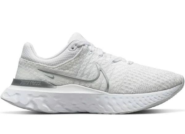 Nike React Infinity Run Flyknit 2 White Metallic Silver (Women's)