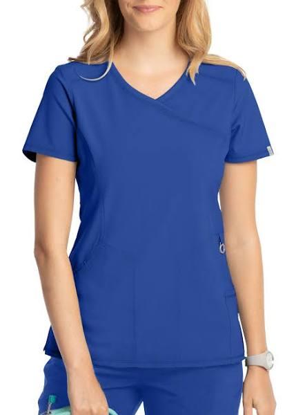 Cherokee Infinity 2625A Scrubs Top Womens Mock Wrap Galaxy Blue