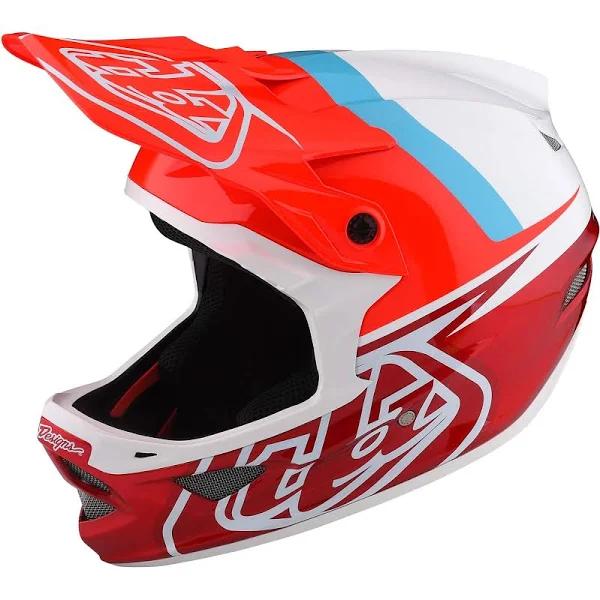 Troy Lee Designs D3 Fiberlite Helmet Slant Red