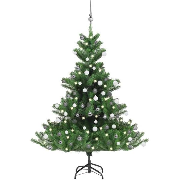 Nordmann Fir Artificial Christmas Tree LED&Ball Set Green 150cm