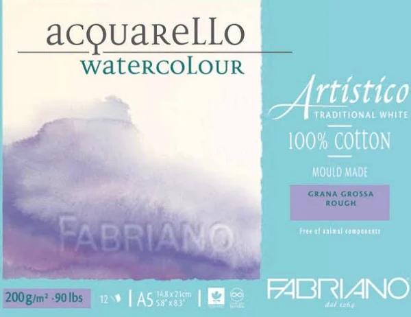 Fabriano Artistico Watercolour Pads | ArtStore Online A5 | Rough