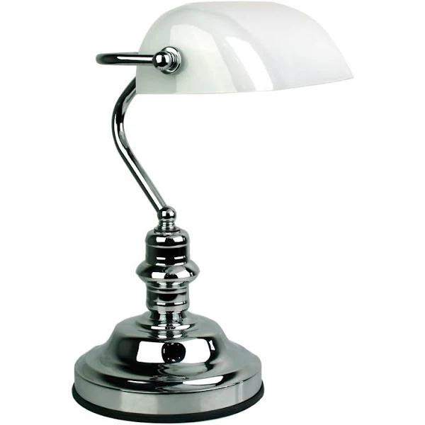 Oriel Bankers - Touch Table Lamp, Chrome