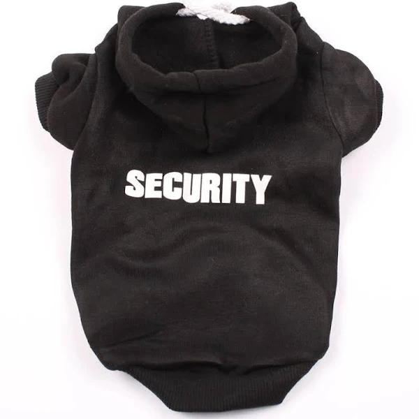 Dog Hoodie Security Design - Black - AfterPay & zipPay Available