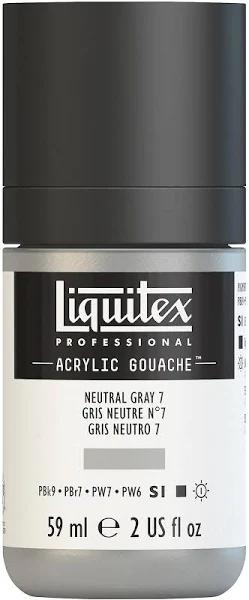 Liquitex : Professional : Acrylic Gouache : 59ml : Neutral Grey 7