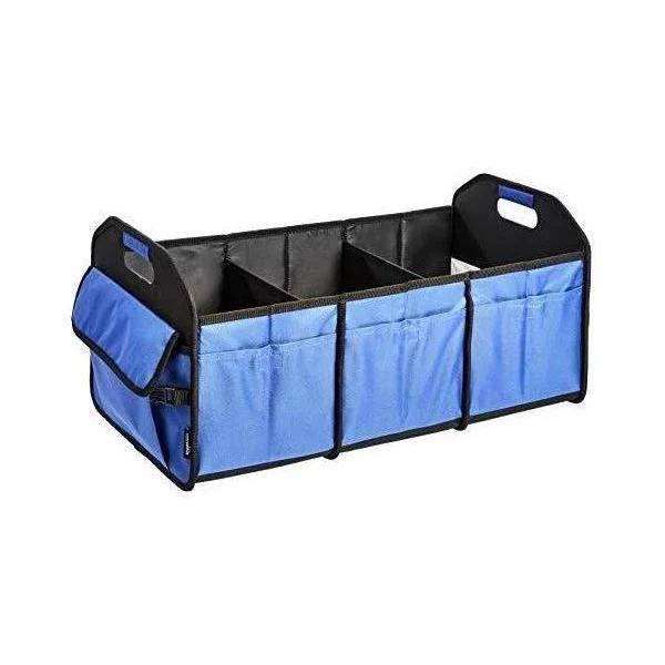 Amazon Basics Collapsible Portable Multi-compartment Heavy Duty Cargo Trunk Organizer - Blue