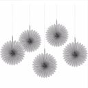 Mini Fan Decorations - Silver