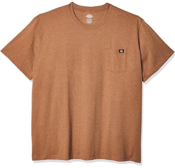 Dickies ws450h Short Sleeve Heavyweight Heathered T-Shirt - Brown Duck Single Dye Heather, L