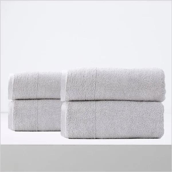 Renee Taylor Aireys 650 GSM Zero Twist 4 Pack Bath Sheet Vapour