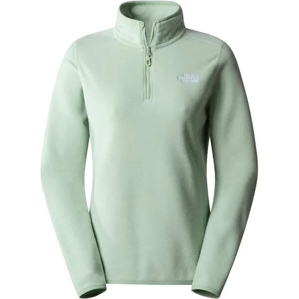 Exclusive The North Face Women's 100 Glacier 1/4 Zip Fleece Misty Sage - Size: M