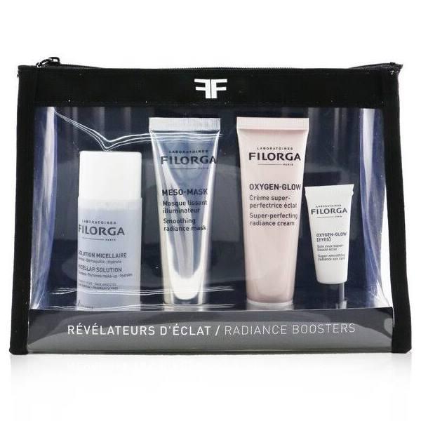 Filorga Radiance Boosters Set: Micellar Solution 50ml + Meso-Mask 30ml + Oxygen-Glow Cream 30ml + Oxygen-Glow Eye Cream 4ml 4pcs