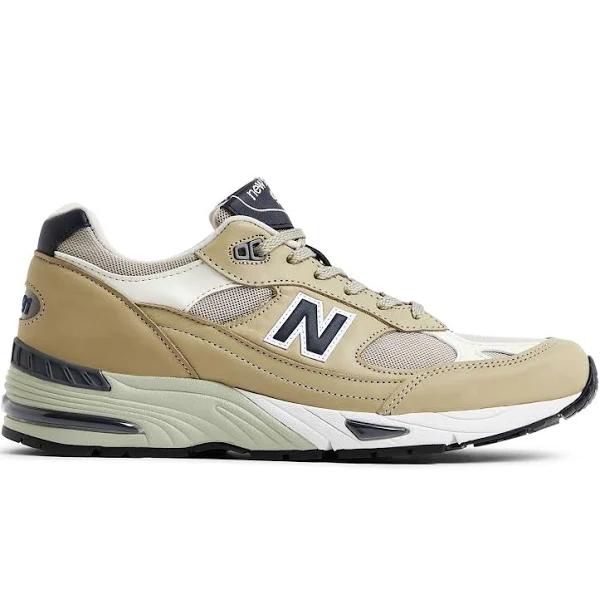 New Balance Men's Made in UK 991v1 Elm/Brown Rice/Coconut Milk/Outerspace - Size 7