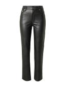 River Island Straight Leg PU Pants in Black