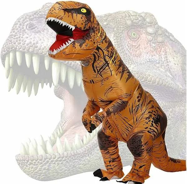 Inflatable Dinosaur Costume Adult - 2.2m High T-Rex Halloween Cosplay