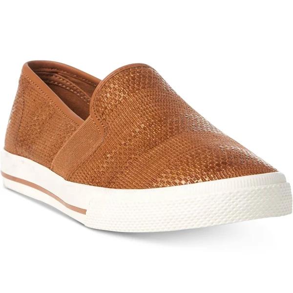 Lauren by Ralph Lauren Jinny Slip On Sneakers, Tan, 8 US