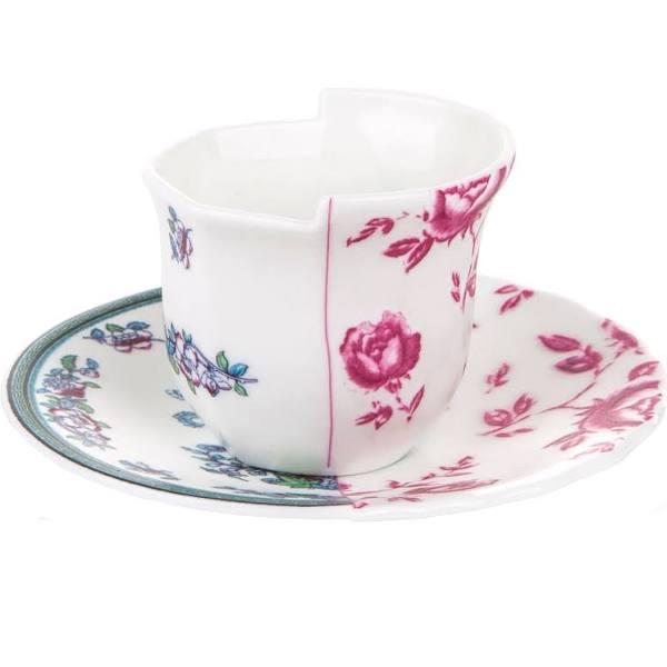 Seletti Hybrid Porcelain Coffee Cup Leonia With Saucer