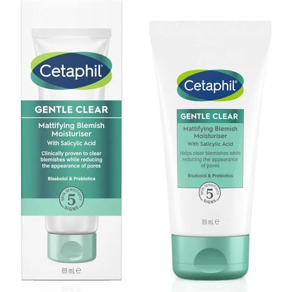 Cetaphil Gentle Clear Mattifying Blemish Face Cream with Salicylic Acid for Sensitive Skin 89ml