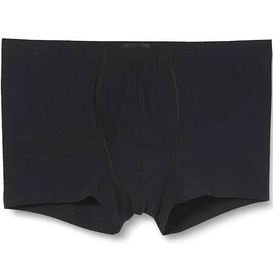 Hanro Men's Cotton Sensation Boxer Briefs - Black - Size M