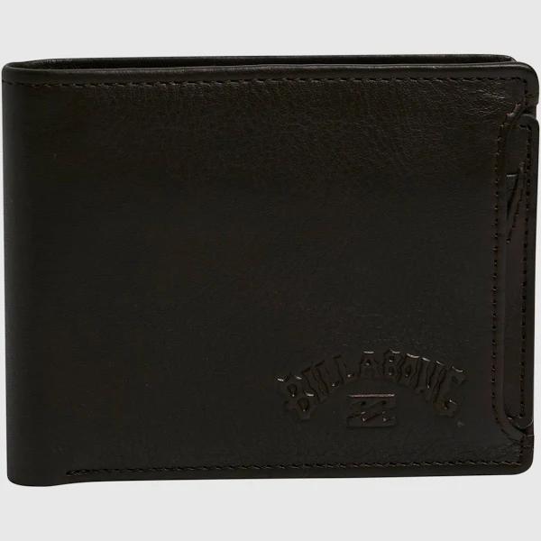 Billabong - Slim 2 in 1 Leather Wallet - Java Grain - Size 1SZ