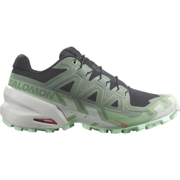 Salomon Speedcross 6 Women's Shoe US 6.5 Black Laurel Wreath Green Ash