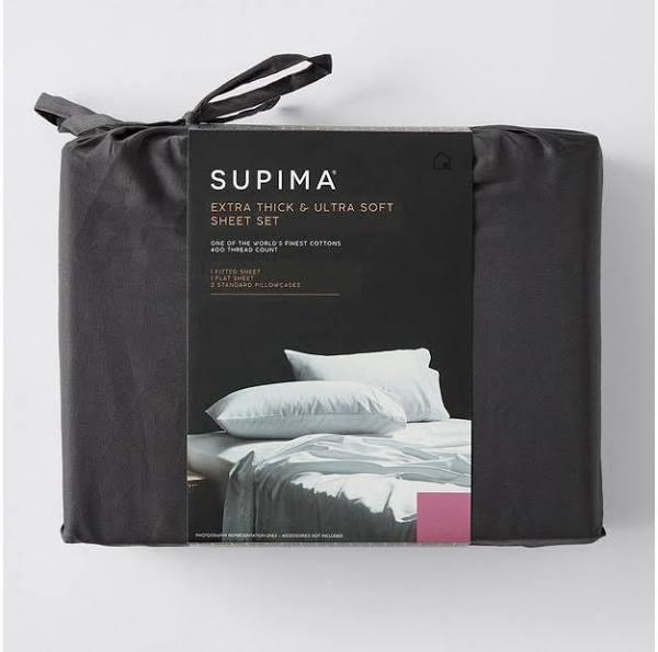 Supima 400 Thread Count Sheet Set | Grey | Queen Bed | Cotton