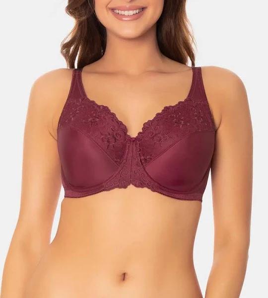 Triumph Embroidered Minimizer Bra - Smokey Russet - 12F Smokey Russet