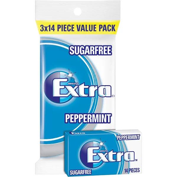 Extra Peppermint Sugar Free Chewing Gum 3 Pack 81g