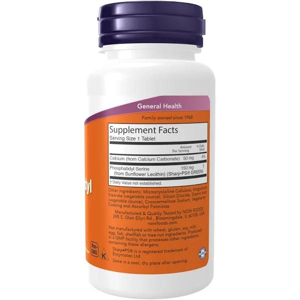 Now - Phosphatidyl Serine (Soy Free) 150 MG - 60 Tablets