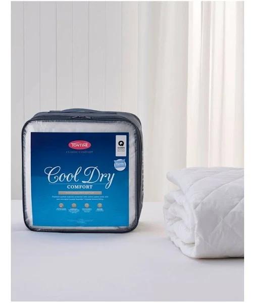 Tontine Classic Cool Dry Comfort Mattress Protector in White King