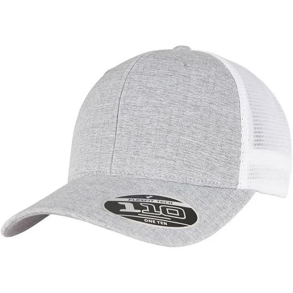 Flexfit Unisex Adult 110 Mesh Two Tone Cap Silver/White Melange One Size