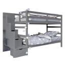 Luxo Furniture Galla Timber Bunk Bed with Storage Staircase