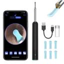 Smart Wifi Visual Ear Endoscope Camera with 3.5 mm Lens 1080p FHD Camera 6 Led Lights Waterproof Lens For Ios Android-Black