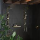 Caroma Urbane II Rail Shower With 300mm Overhead - Brushed Brass