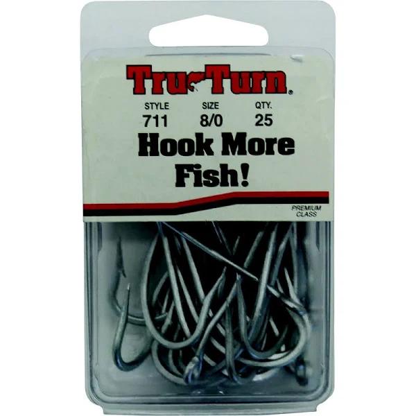 Tru Turn 711 Forged Permasteel Cone Cut Hooks 8/0 - Qty 25