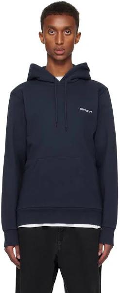 Carhartt WIP Mens Script Embroidery Hoodie - Air Force Blue