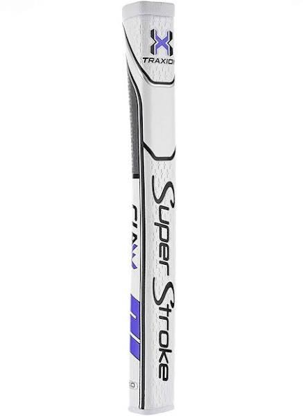 SuperStroke Traxion Claw 1.0 Putter Grip, White/Blue/Grey