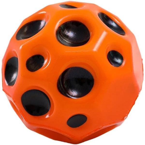 Super Bouncy Moon Shaped Crater Textured Porous Kid’s Ball Toys - Orange