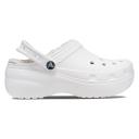 Crocs Unisex Classic Platform Lined Clog - White